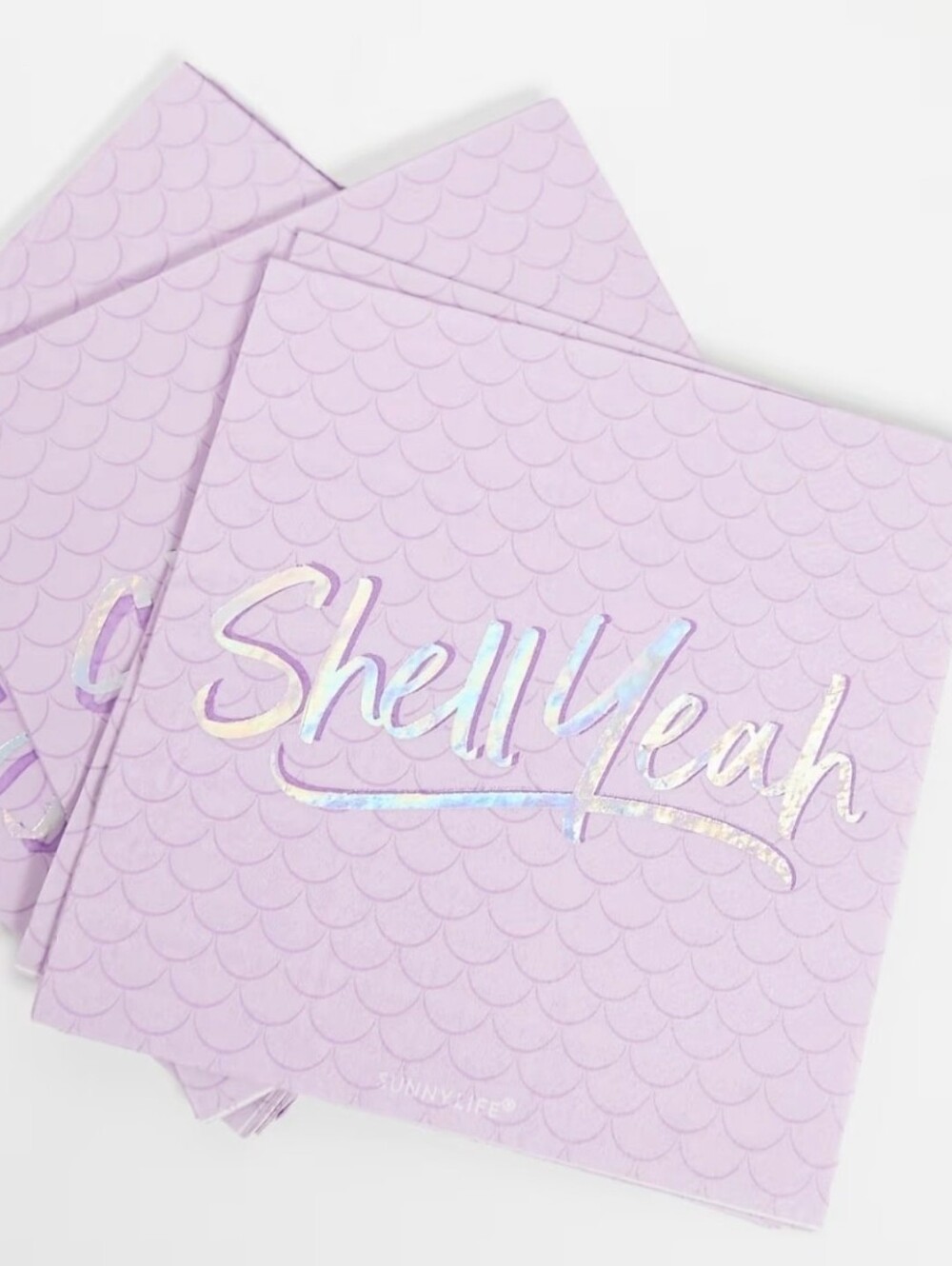 Sunnylife "Shell Yeah" 20 Ct Cocktail Paper Napkins